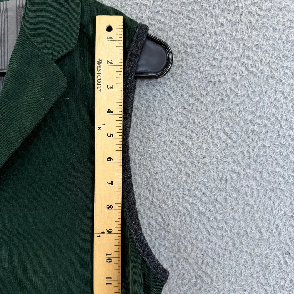 Vintage Gap Corduroy Vest Men Small Green Notched Lapel Button Up 90s Y2K
